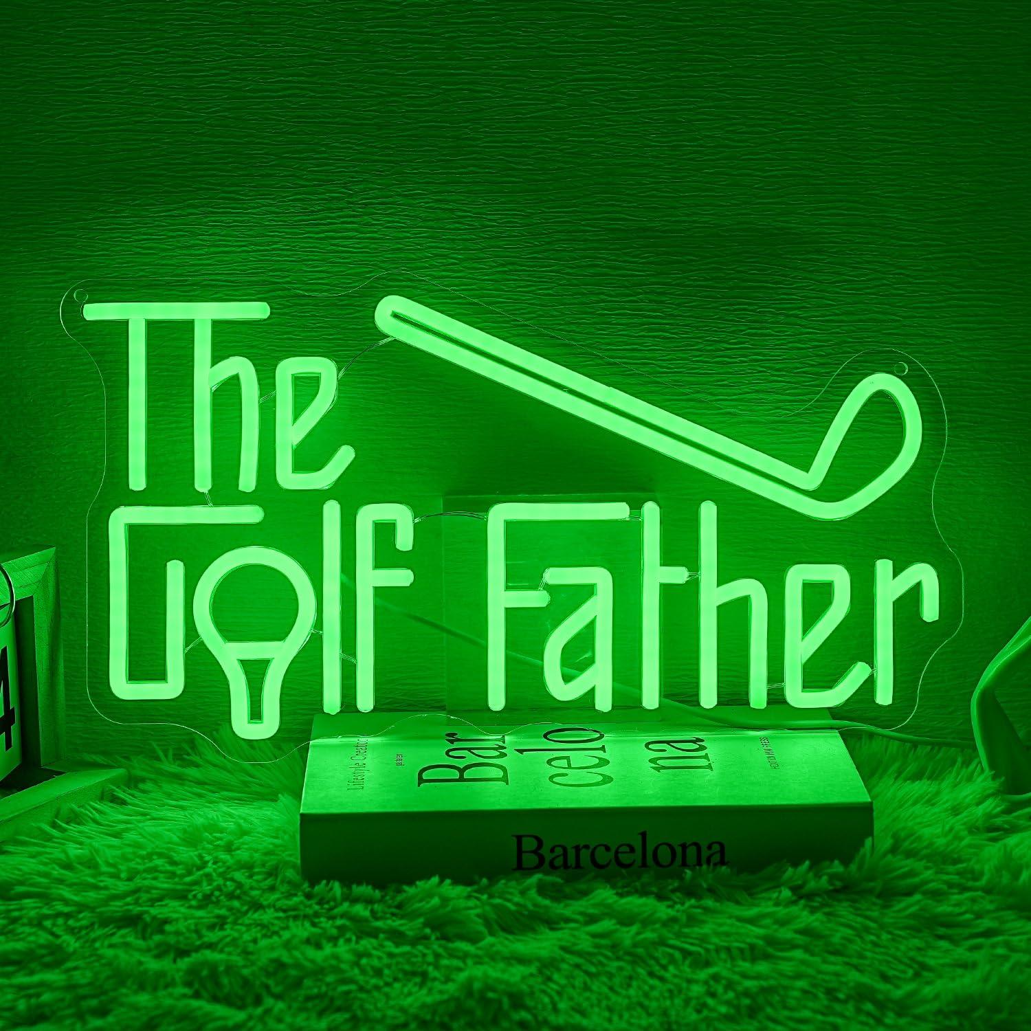 Garage Lighting Decor - The Golf Father Neon Sign USB