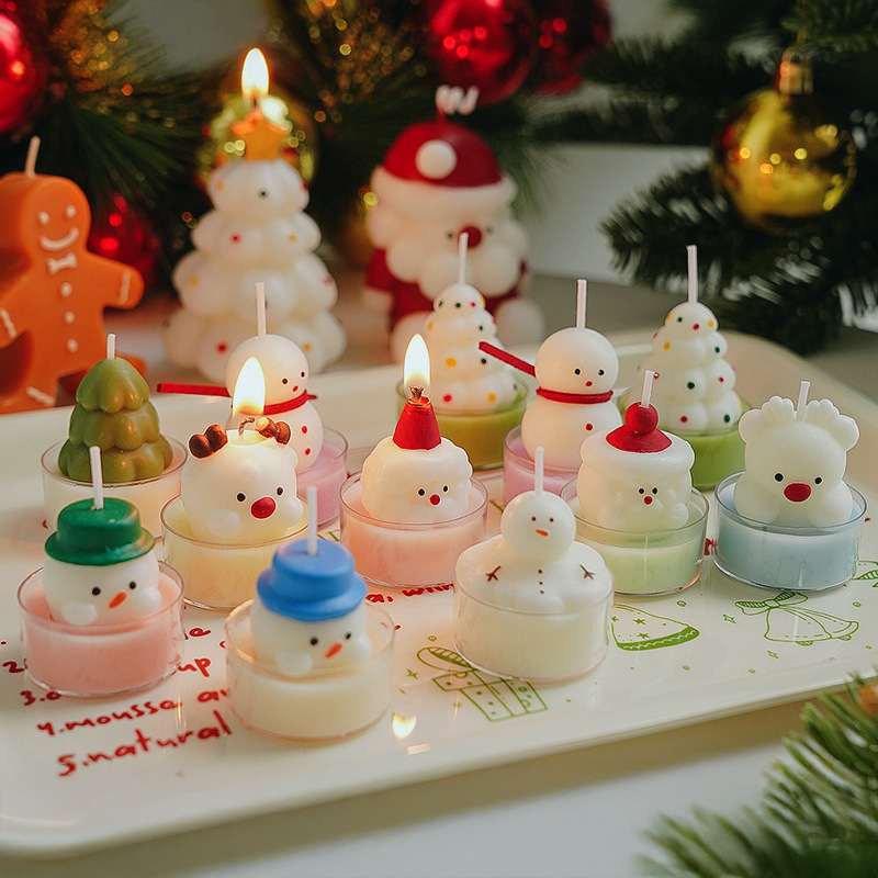 Lighting Decor Photos - Christmas Tree Tea Candle Snowman Santa
