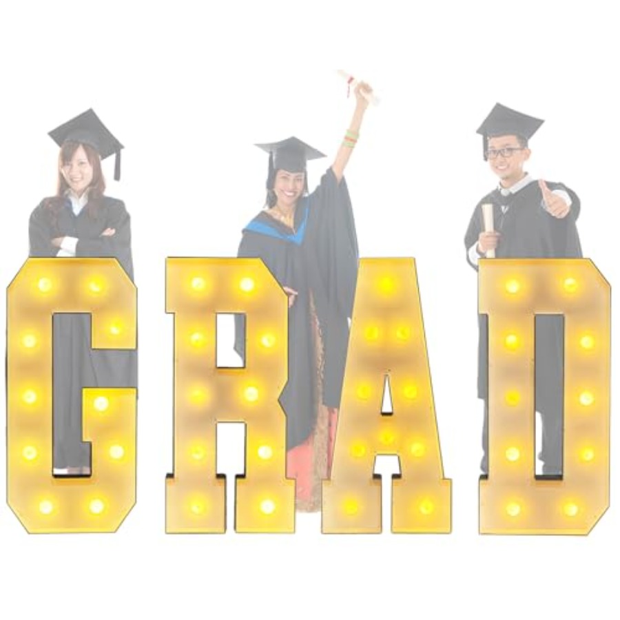 Light Up Letters Marquee - 3Feet GRAD 2026 Numbers Kit for