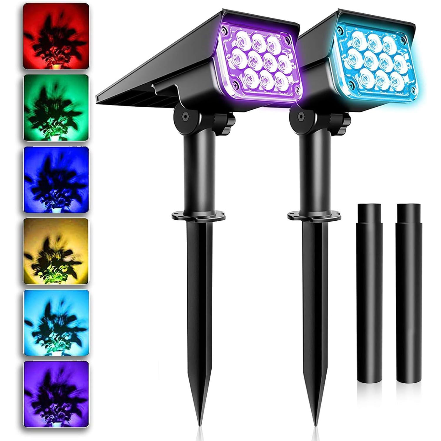 Lighting Decor Sunrise - 2pcs Solar LED Light Outdoor RGB