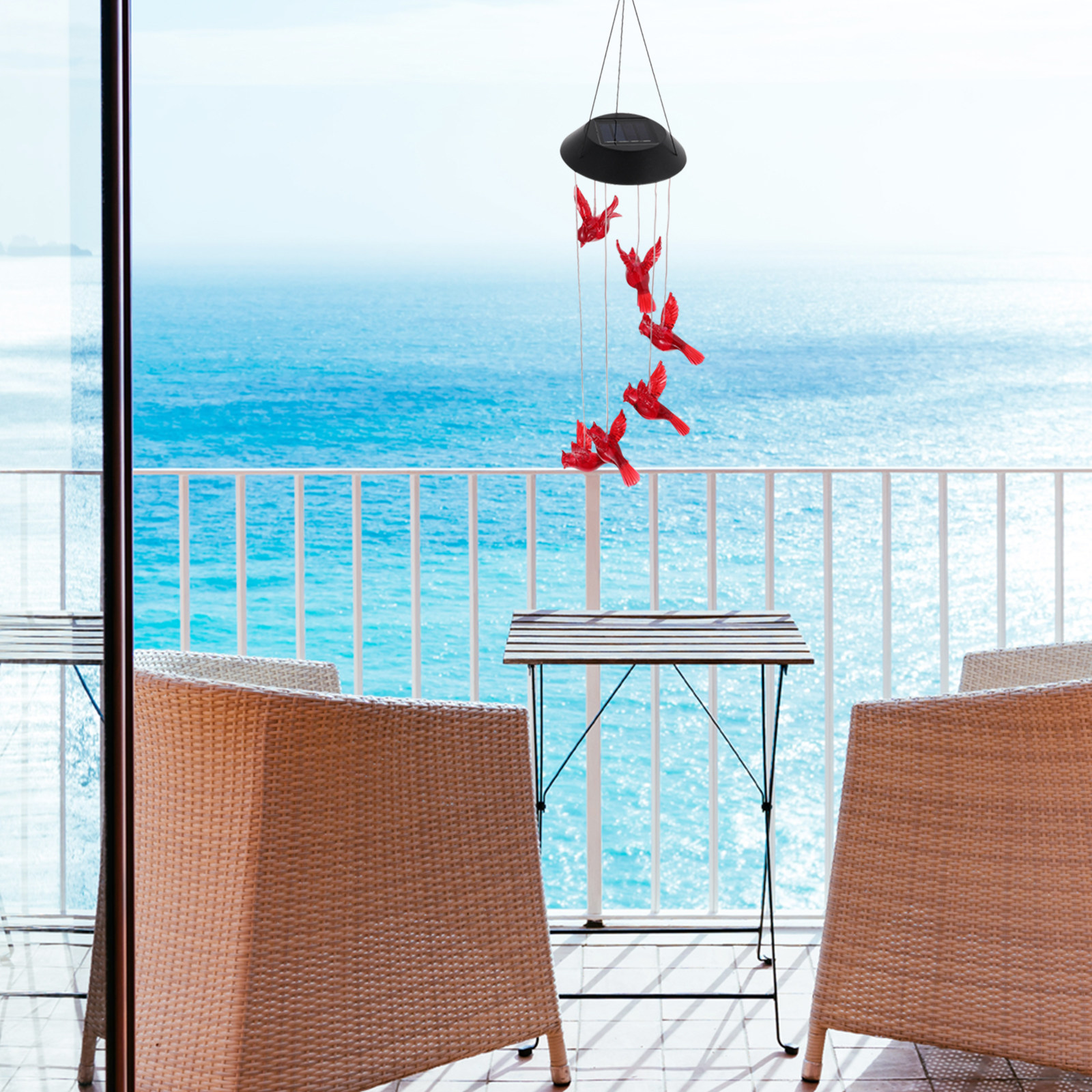 String Light Outdoor - 1Pcs Solar Wind Chime Plastic Material