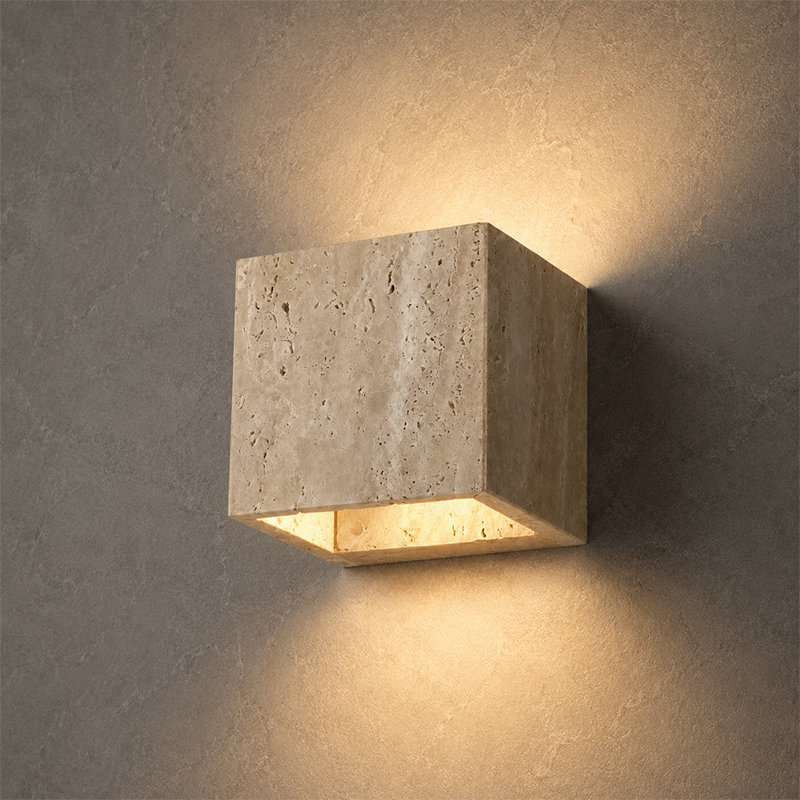Foyer Lighting Wall Decor - Natural Travertine LED Wall Lamp Modern