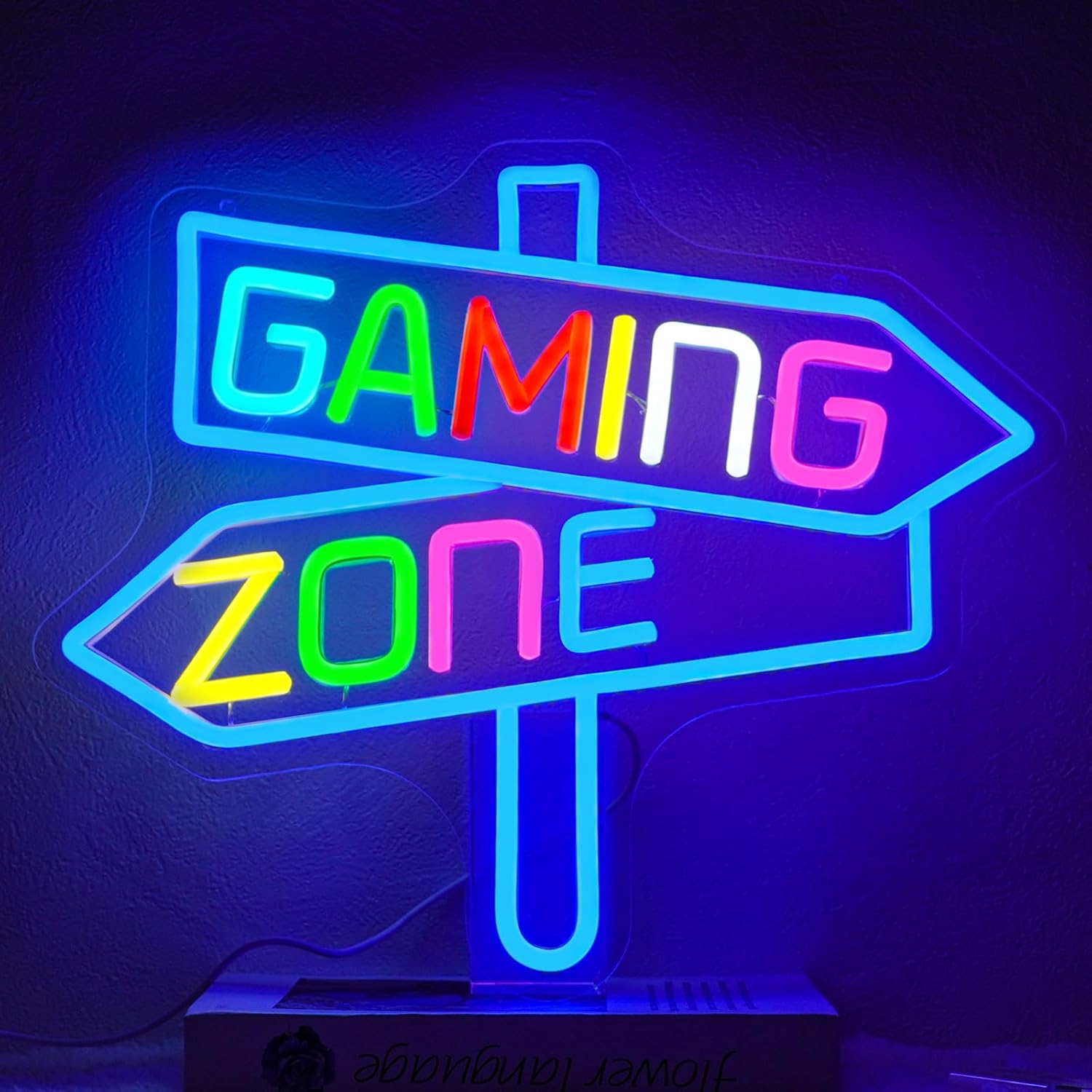 Garage Lighting Decor - Gaming Zone Neon Sign USB LED