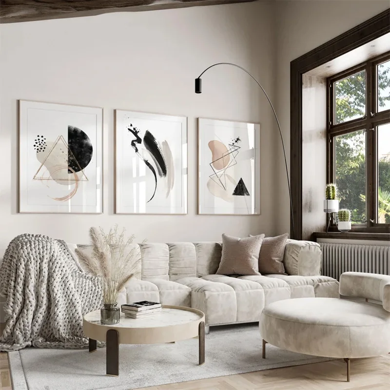 Lighting Gallery - Light Colours Neutral Abstract Art Canvas
