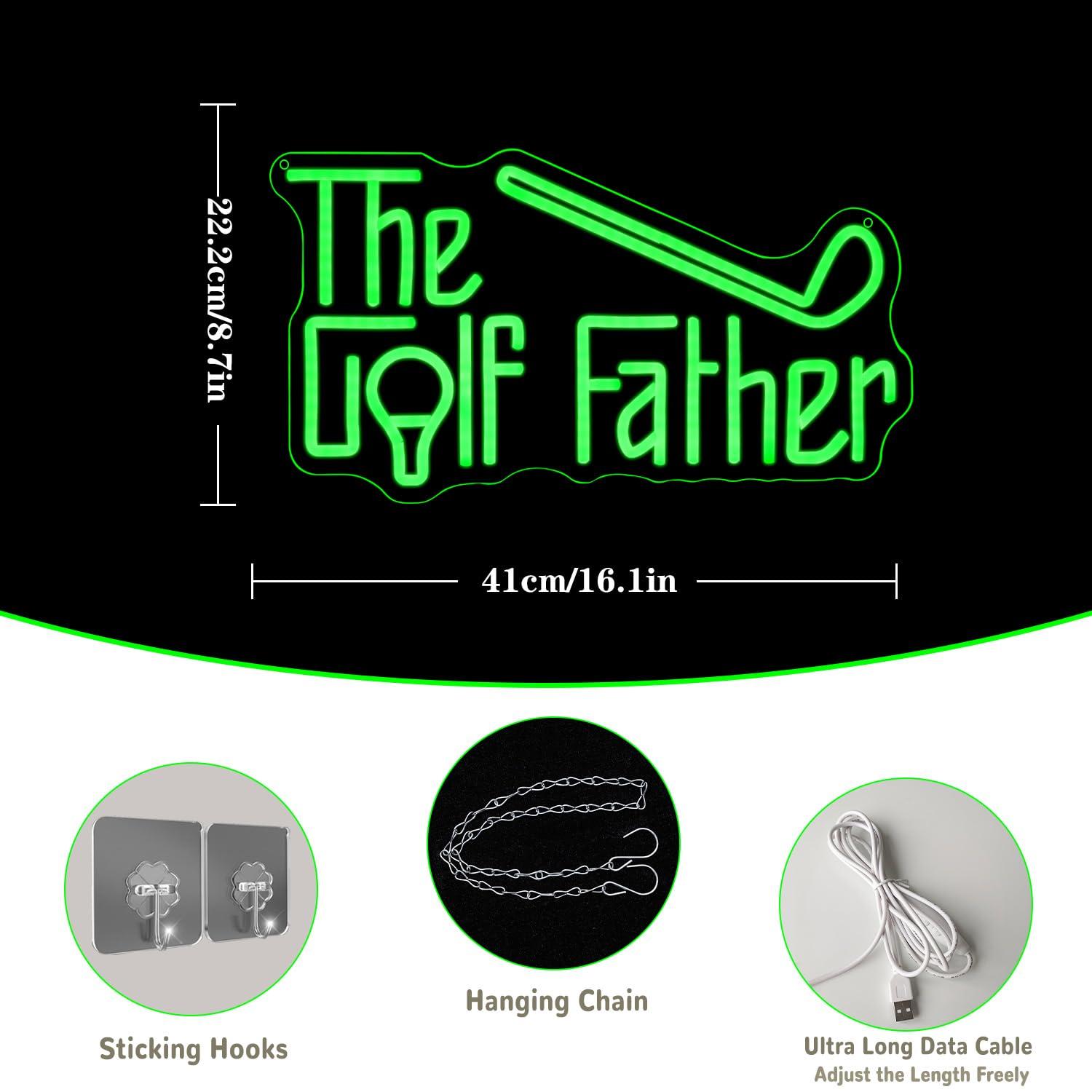 The Golf Father Neon Sign USB  - Garage Lighting Decor 리뷰 및 가격
