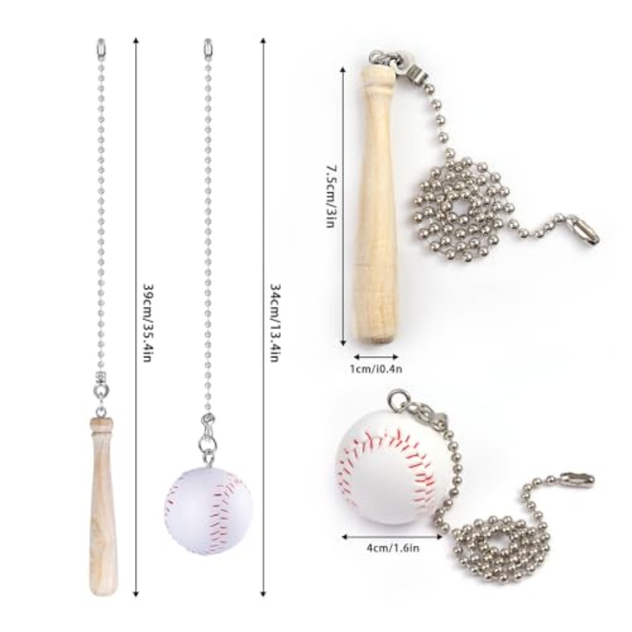 2Pcs Baseball Ceiling Fan Pull - Lighting Decor Inc 리뷰 및 가격