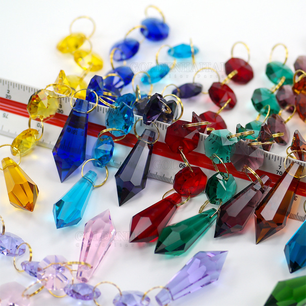 38mm Mix Color Crystal Icicle  - Pendant Lighting Christmas Decor 리뷰 및 가격