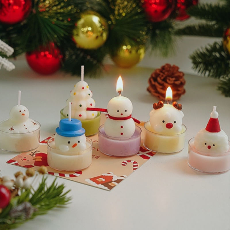 Christmas Tree Tea Candle Snow - Lighting Decor Photos 리뷰 및 가격