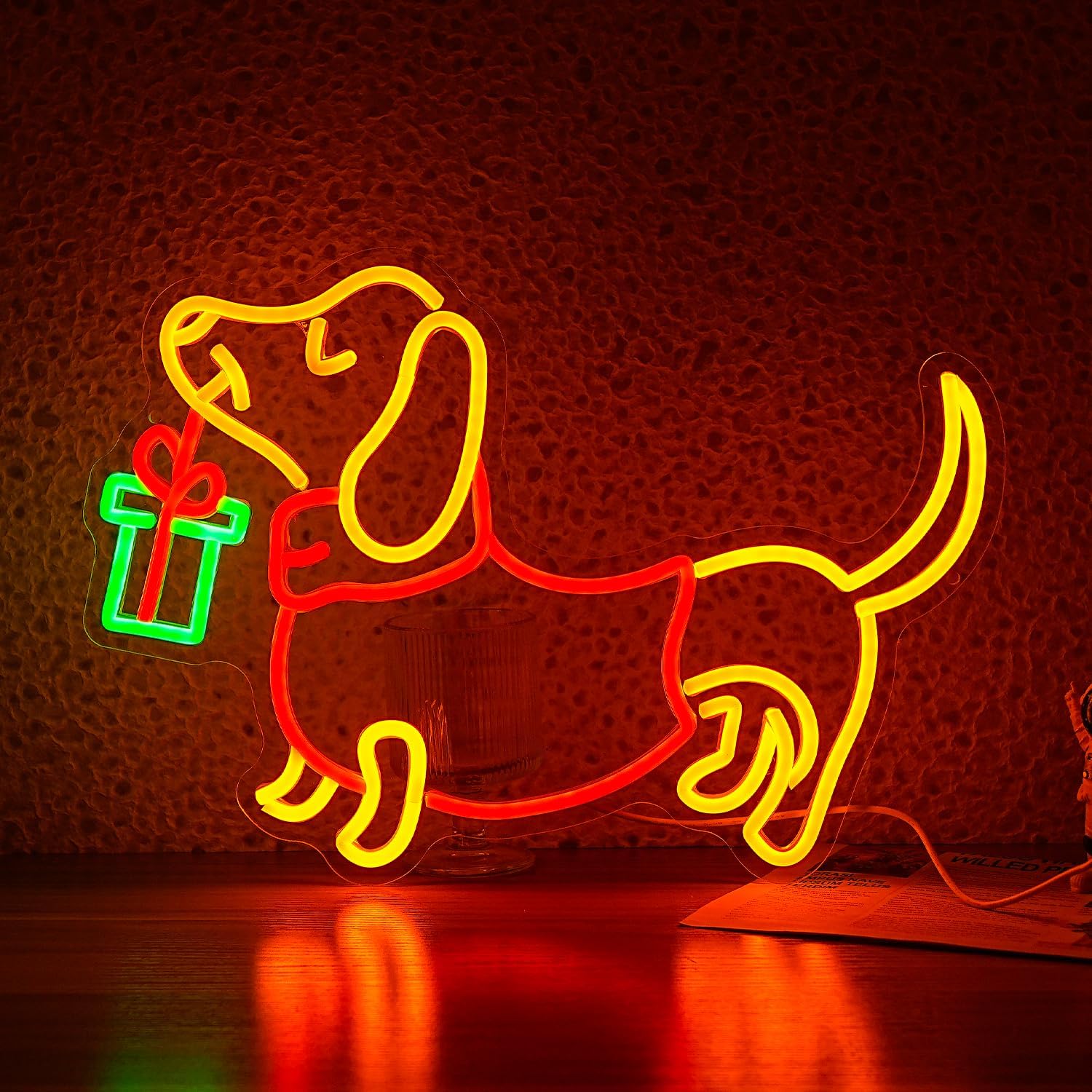 USB Dimmable Dachshund Neon Si - Bedroom Lighting Decor Ideas 리뷰 및 가격