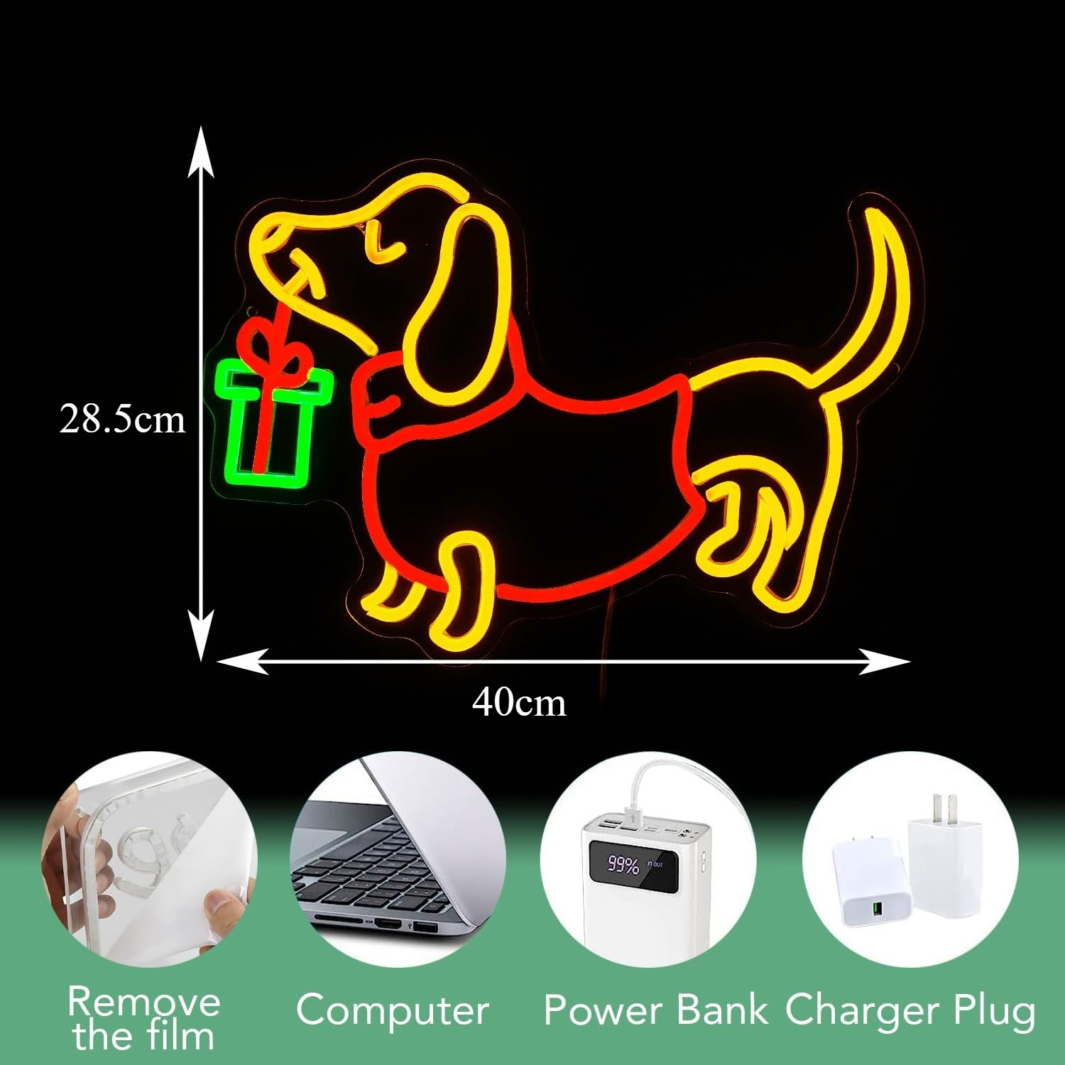 USB Dimmable Dachshund Neon Si - Bedroom Lighting Decor Ideas 리뷰 및 가격