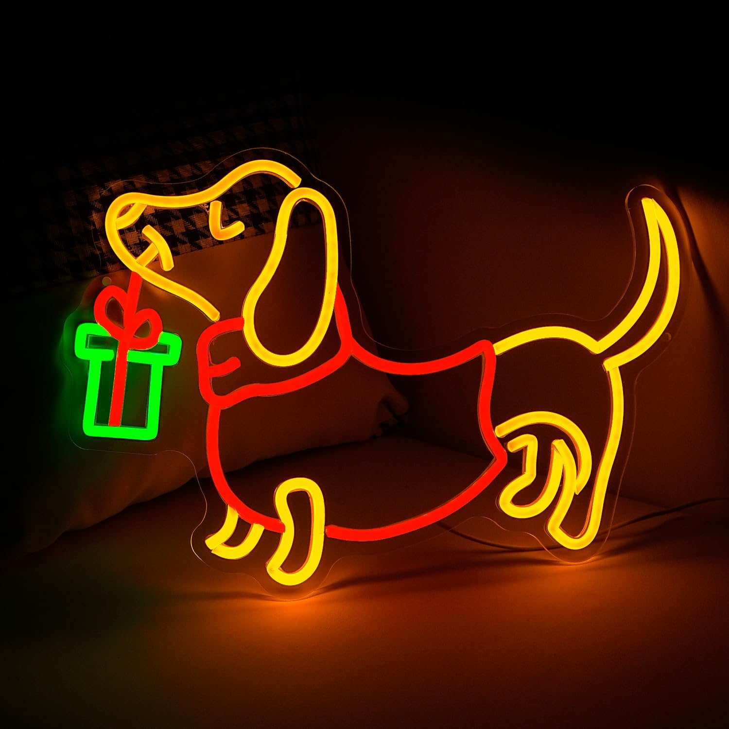 USB Dimmable Dachshund Neon Si - Bedroom Lighting Decor Ideas 리뷰 및 가격
