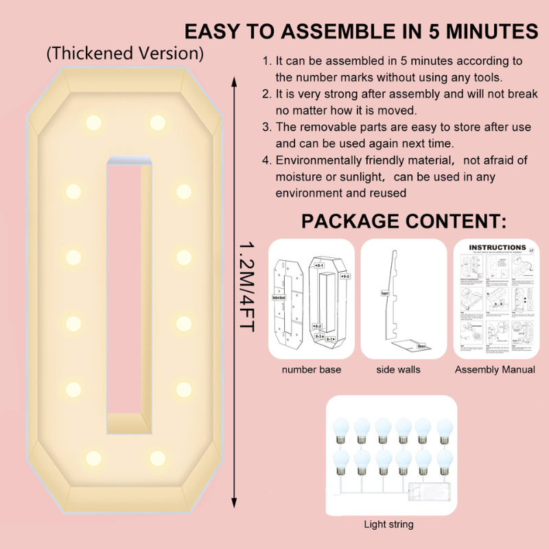 120CM/4FT DIY Marquee Letters  - Light Up Letters Marquee 리뷰 및 가격