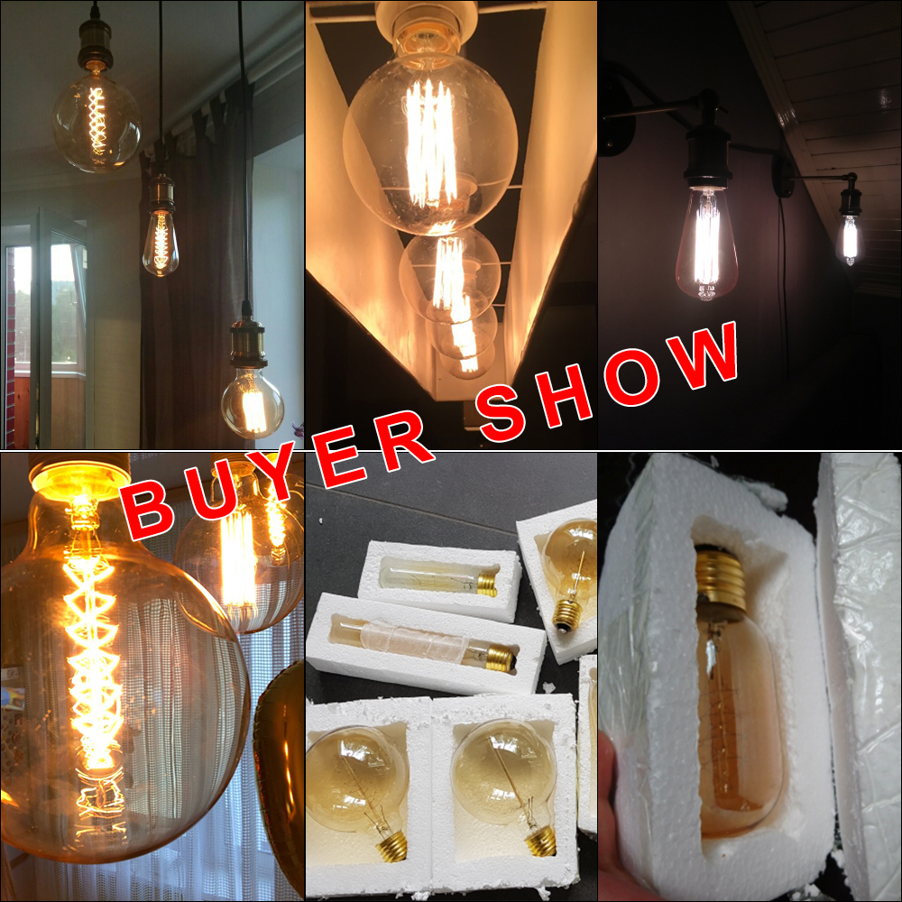 E27 Retro Edison Bulb 220V 40W - Lighting Decor Ideas 리뷰 및 가격