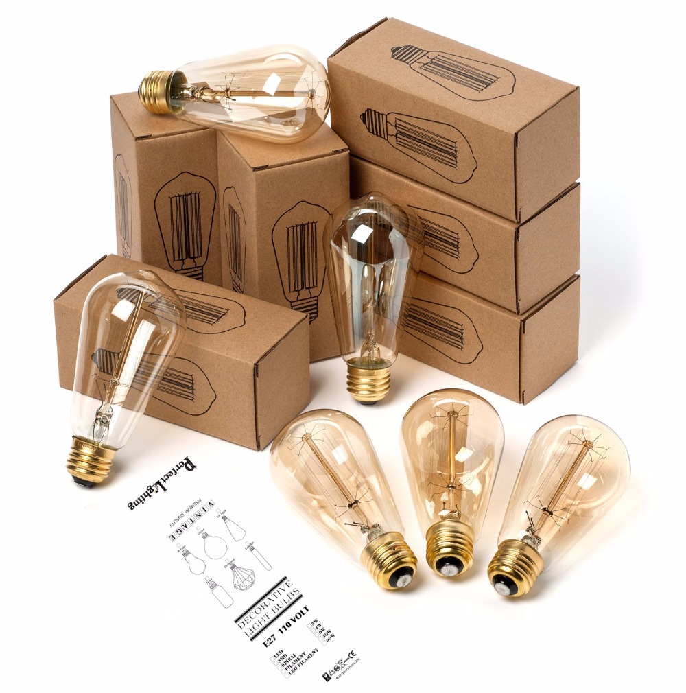 E27 Retro Edison Bulb 220V 40W - Lighting Decor Ideas 리뷰 및 가격
