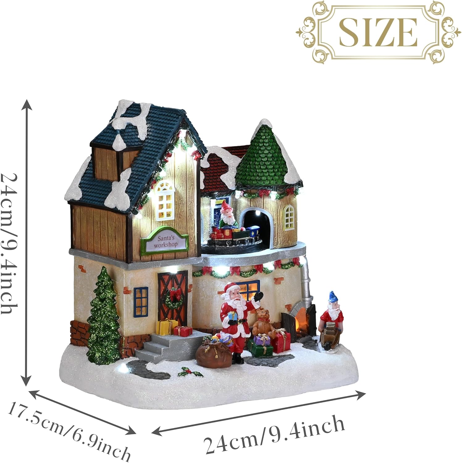 Christmas Village Lighted Sant - Lighting Table Decor 리뷰 및 가격