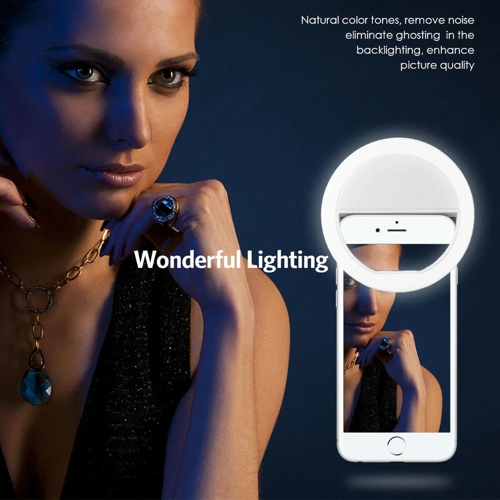 USB Rechargeable LED Selfie Ri - Lighting Gallery 리뷰 및 가격