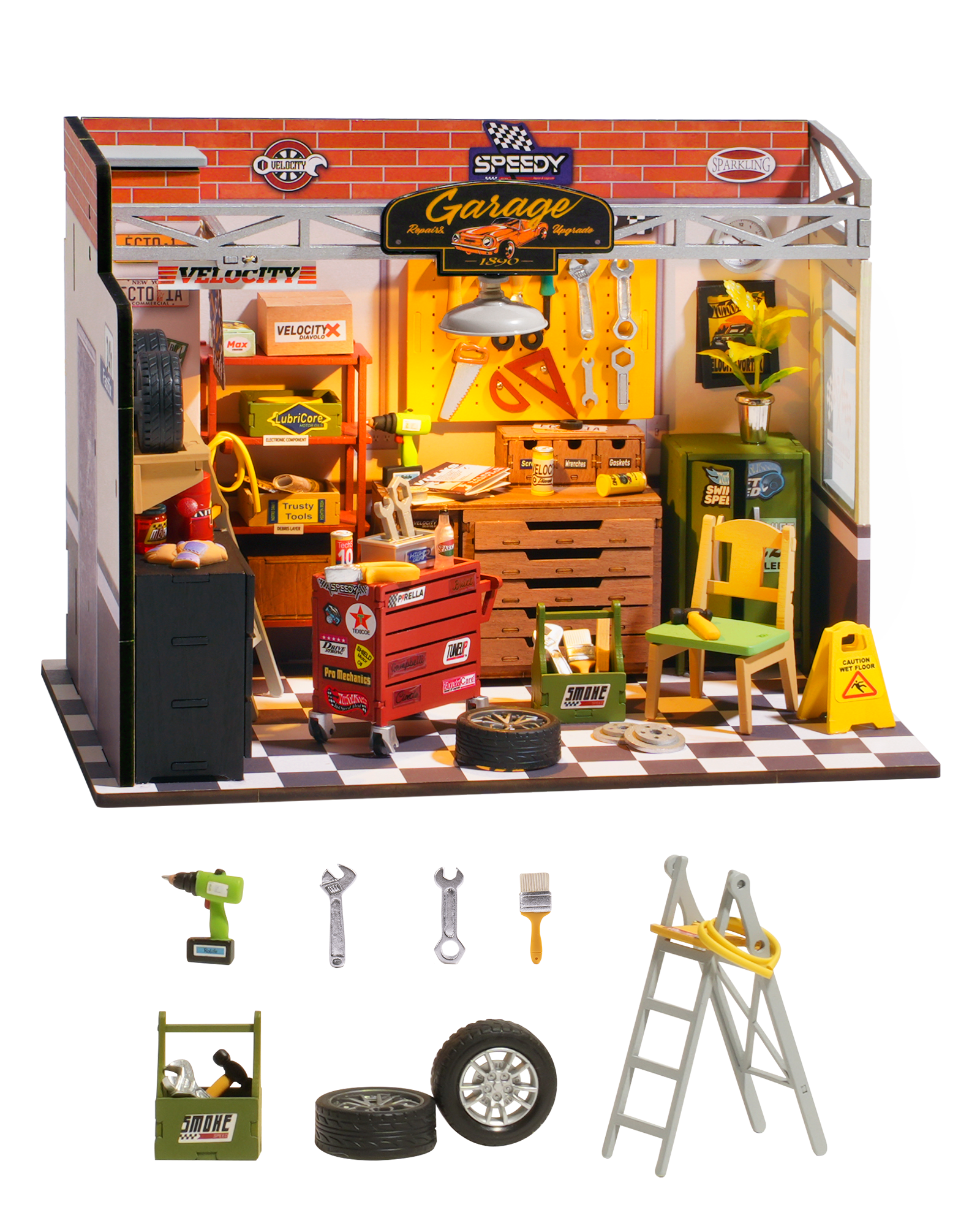 Robotime Rolife Mini Garage Wo - Garage Lighting Decor 리뷰 및 가격