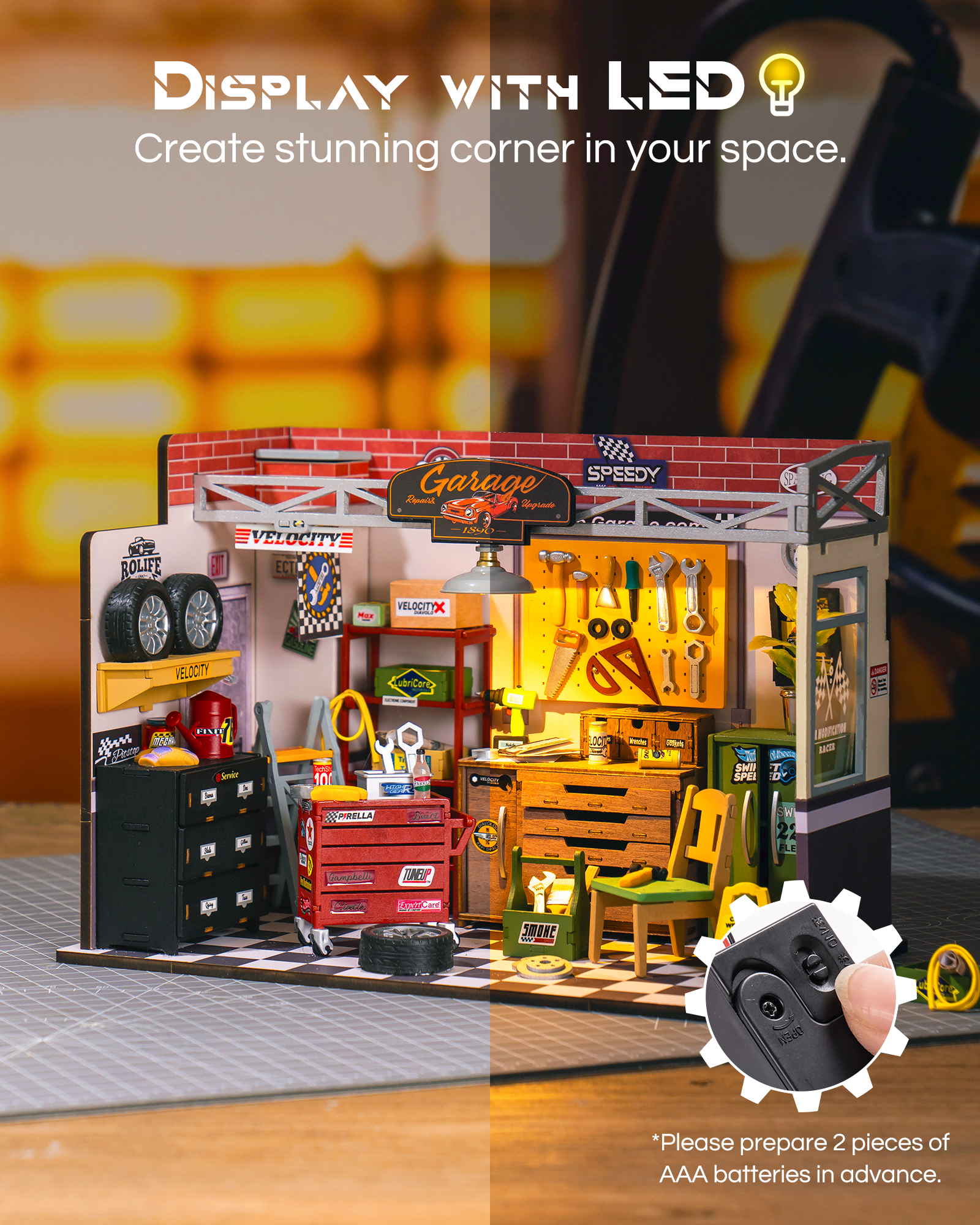 Robotime Rolife Mini Garage Wo - Garage Lighting Decor 리뷰 및 가격