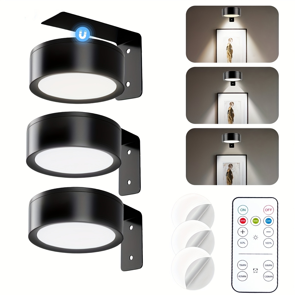 3/6pcs Battery- Magnetic Pictu - Lighting Gallery 리뷰 및 가격