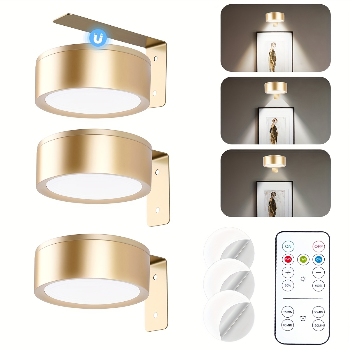 3/6pcs Battery- Magnetic Pictu - Lighting Gallery 리뷰 및 가격