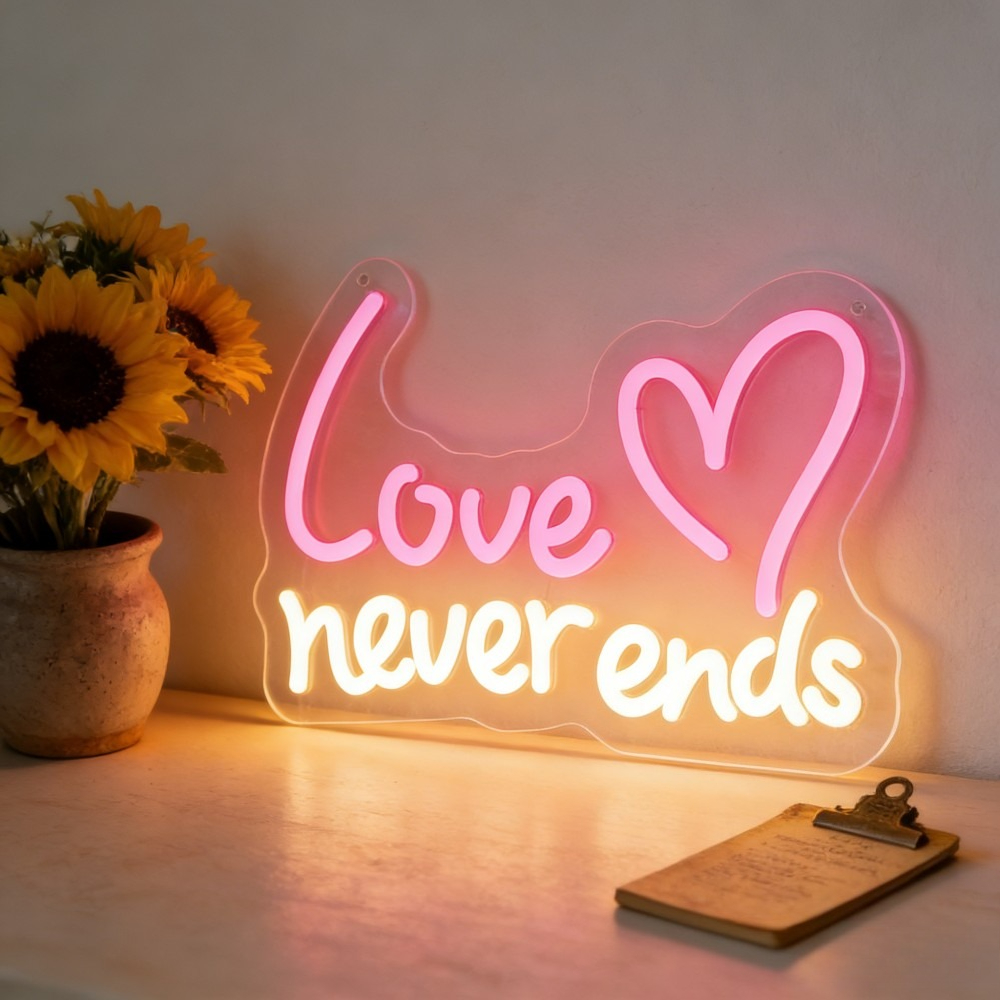 Love Never Ends LED Neon Sign  - Bedroom Lighting Decor Ideas 리뷰 및 가격
