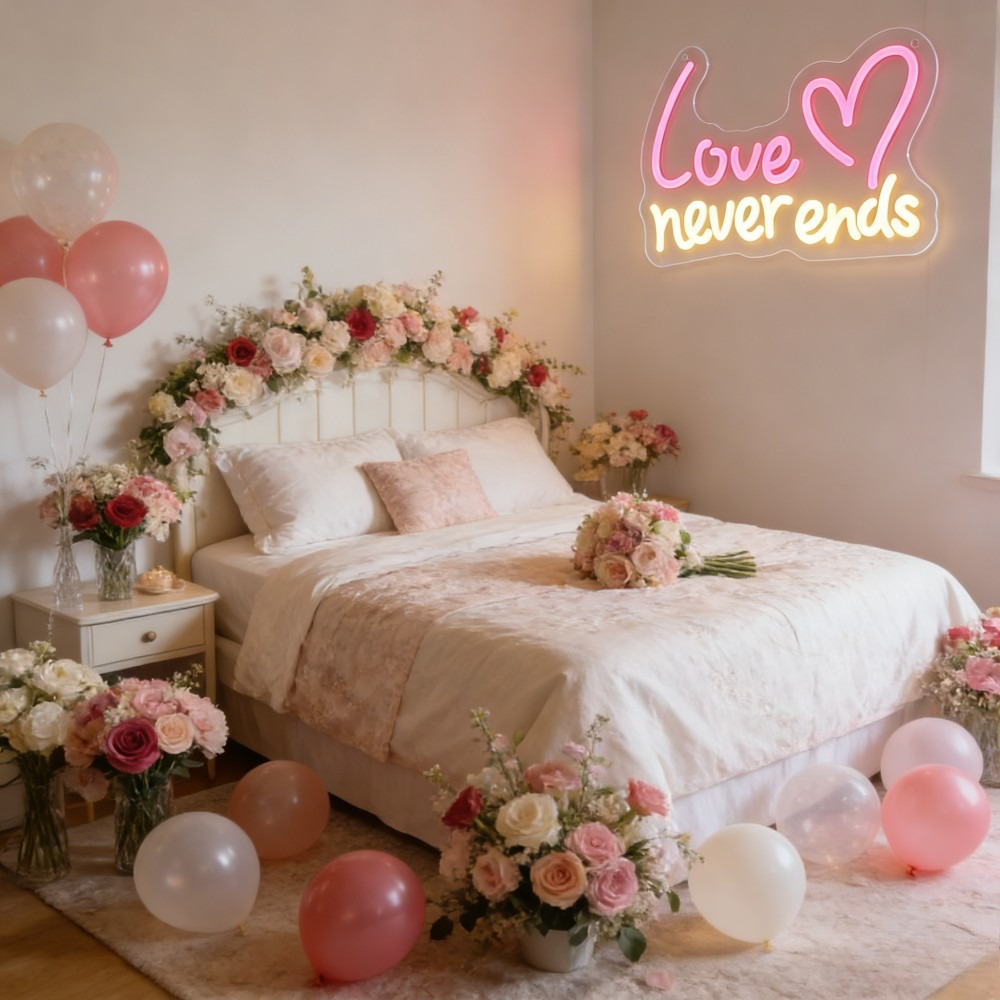 Love Never Ends LED Neon Sign  - Bedroom Lighting Decor Ideas 리뷰 및 가격