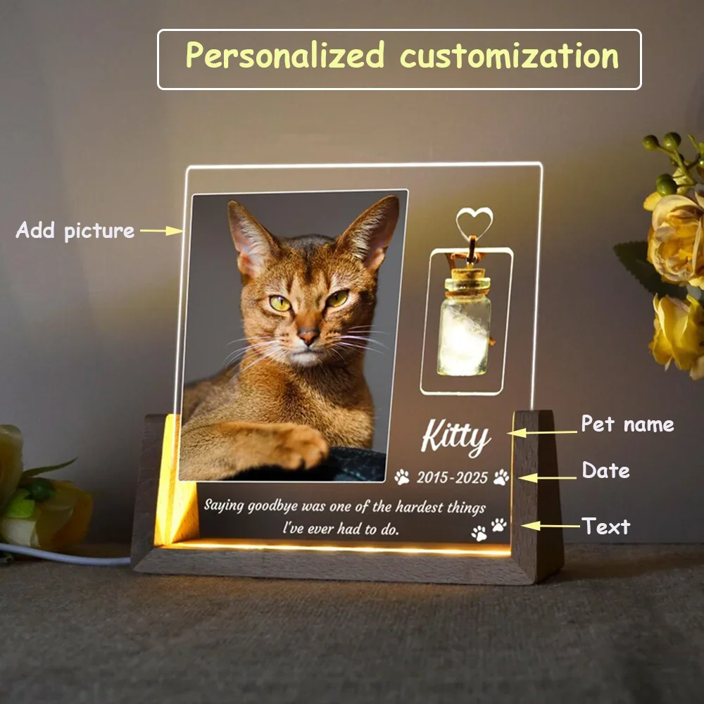 Custom Pet Memorial Night Ligh - Lighting Decor Photos 리뷰 및 가격