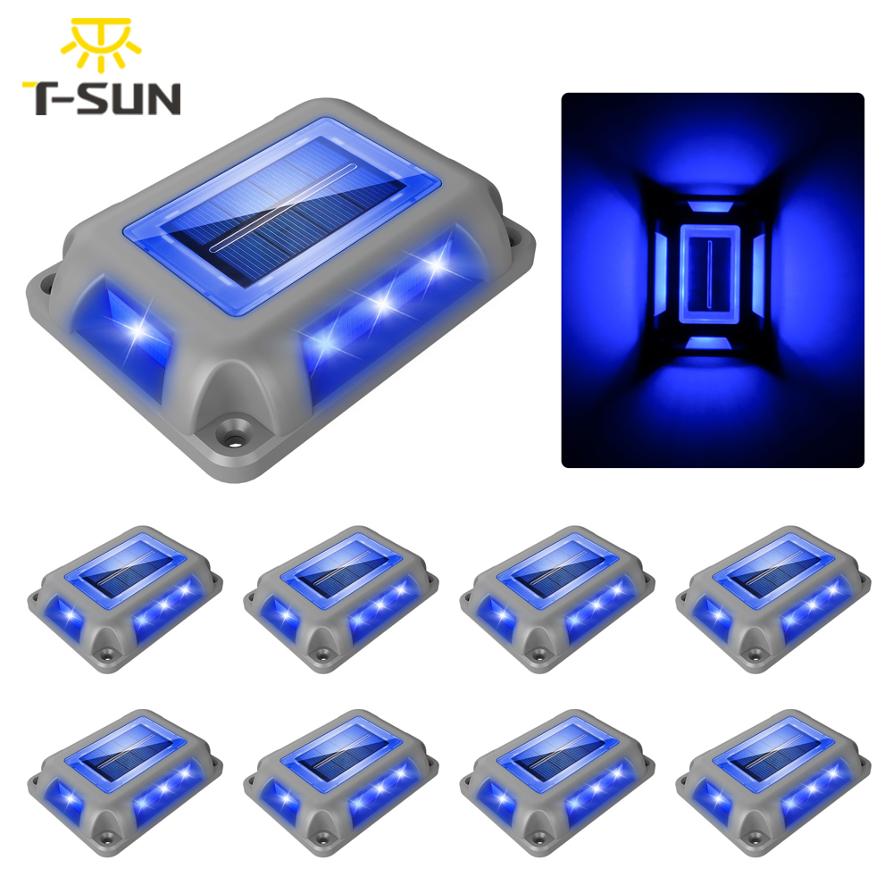 8PC Blue Light Solar Light Out - Lighting Decor Sunrise 리뷰 및 가격