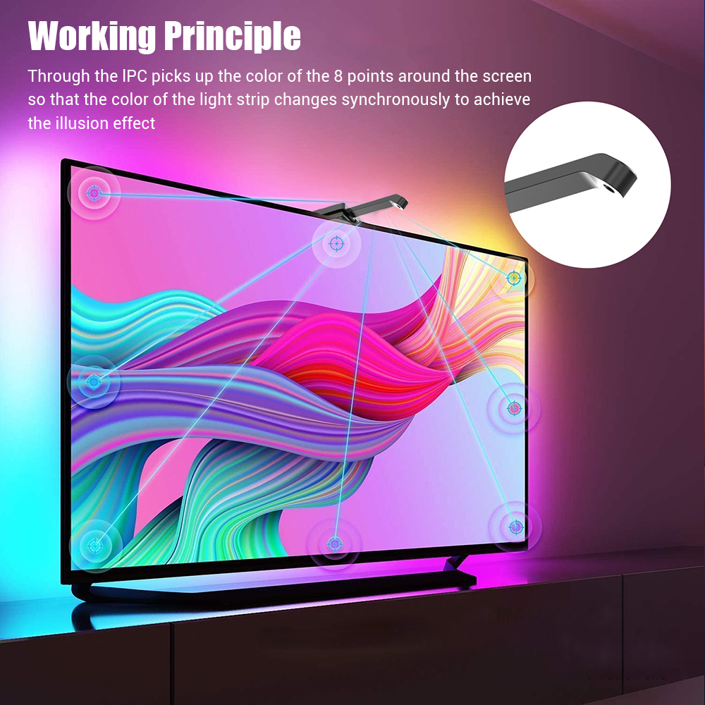 Wiscolor RGBIC LED TV Backligh - Foyer Lighting Wall Decor 리뷰 및 가격