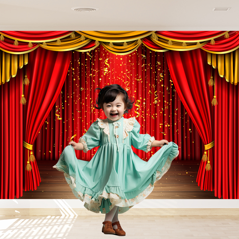 Red Theater Curtain Party Back - Lighting Decor Photos 리뷰 및 가격