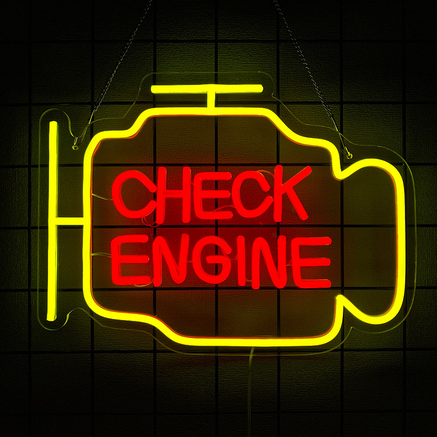 Check Engine Neon Sign For Wal - Garage Lighting Decor 리뷰 및 가격