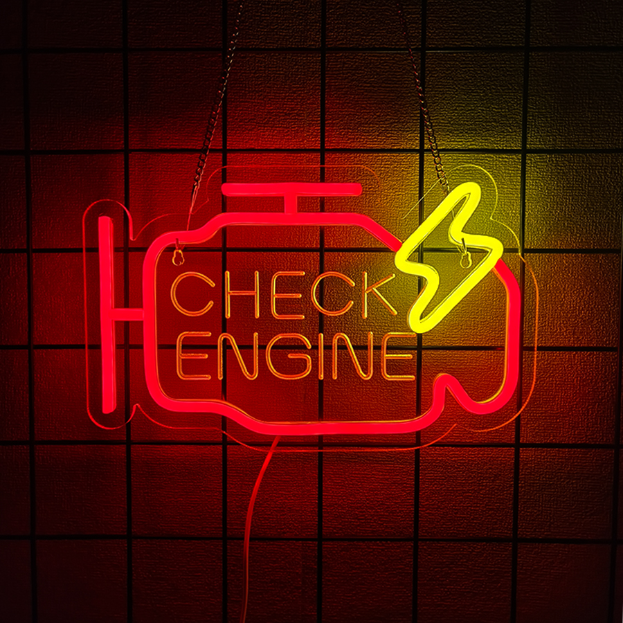 Check Engine Neon Sign For Wal - Garage Lighting Decor 리뷰 및 가격
