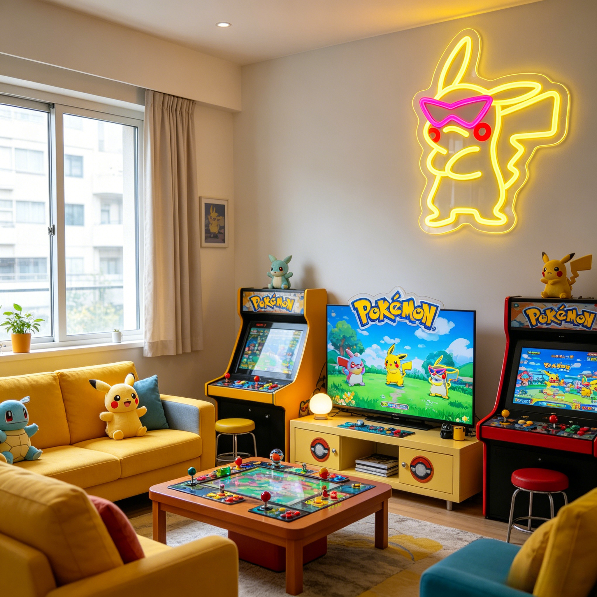 Anime Pink Sunglasses Pikachu  - Bedroom Lighting Decor Ideas 리뷰 및 가격