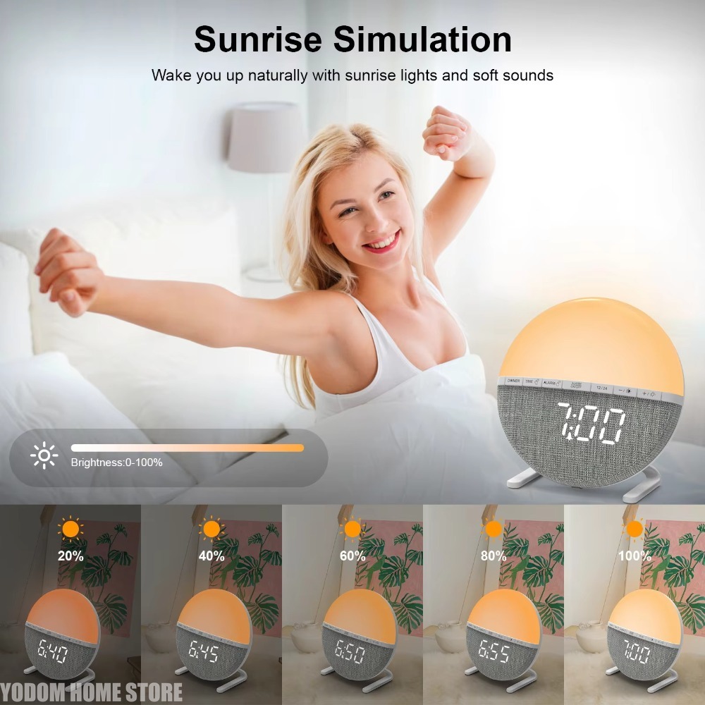 Sunrise Alarm Clock Wake Up Li - Lighting Decor Sunrise 리뷰 및 가격