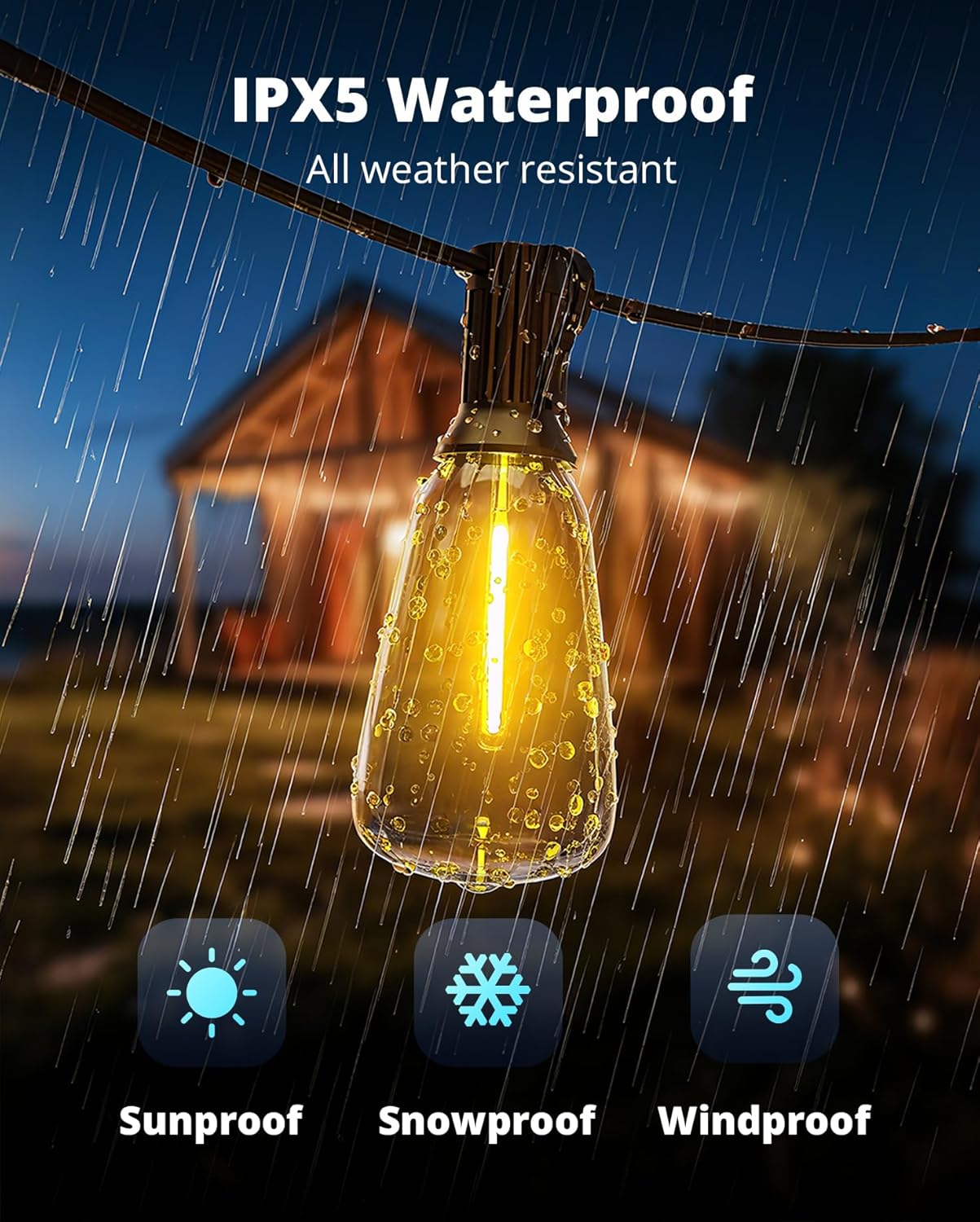 Outdoor String Lights 25FT LED - String Light Outdoor 리뷰 및 가격