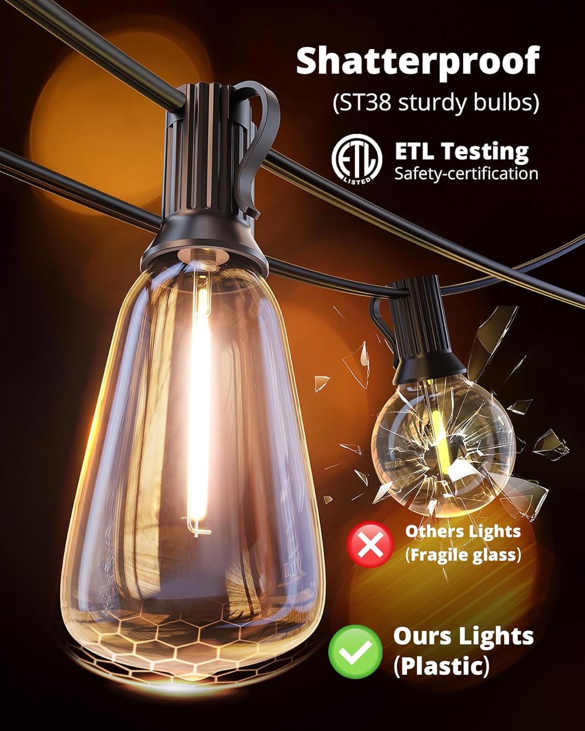 Outdoor String Lights 25FT LED - String Light Outdoor 리뷰 및 가격