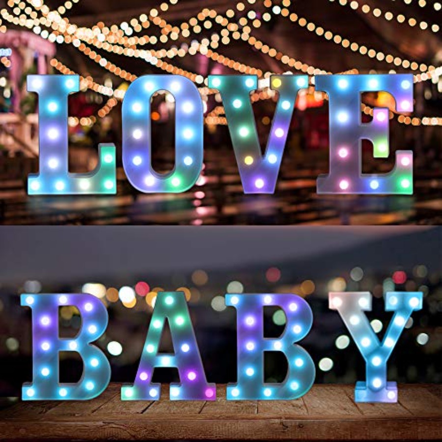 ful LED Letter Lights with Rem - Light Up Letters Marquee 리뷰 및 가격