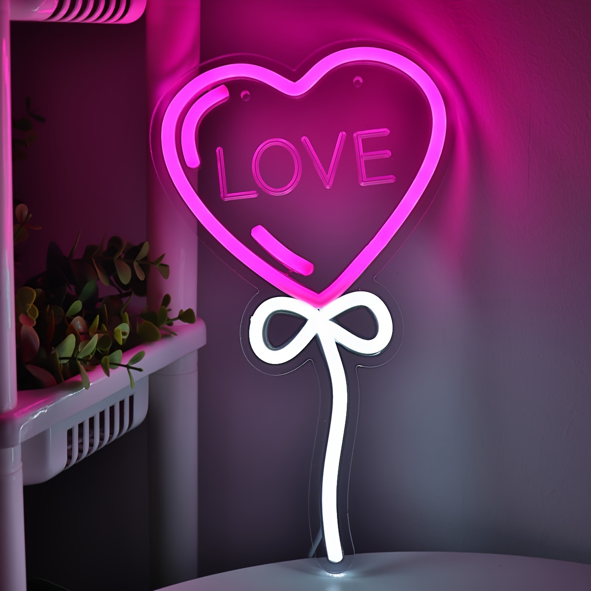 LOVE Heart Balloon Shape Pink  - Bedroom Lighting Decor Ideas 리뷰 및 가격