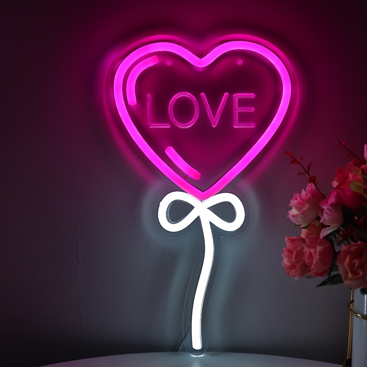 LOVE Heart Balloon Shape Pink  - Bedroom Lighting Decor Ideas 리뷰 및 가격