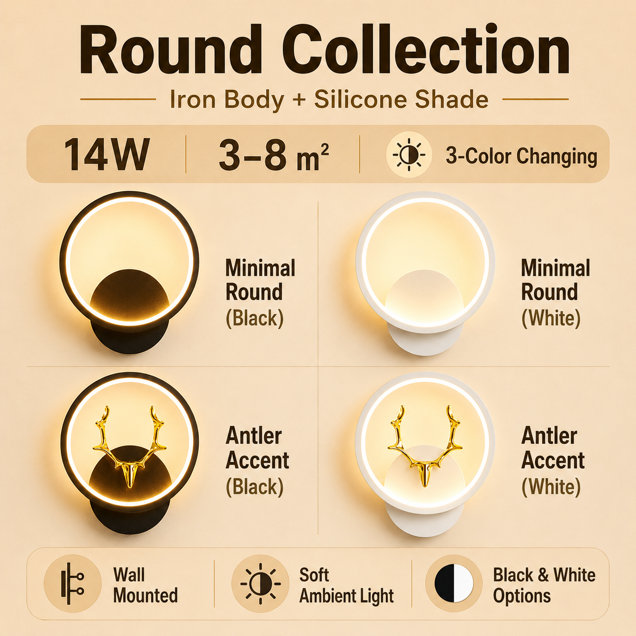 3 Colors LED Wall Lamp 110v 22 - Foyer Lighting Wall Decor 리뷰 및 가격