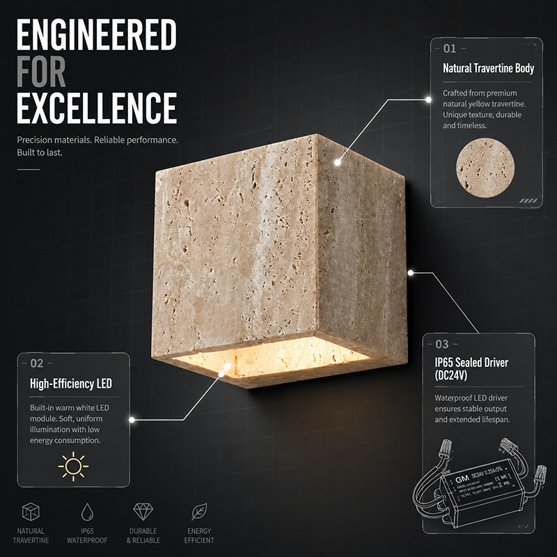 Natural Travertine LED Wall La - Foyer Lighting Wall Decor 리뷰 및 가격