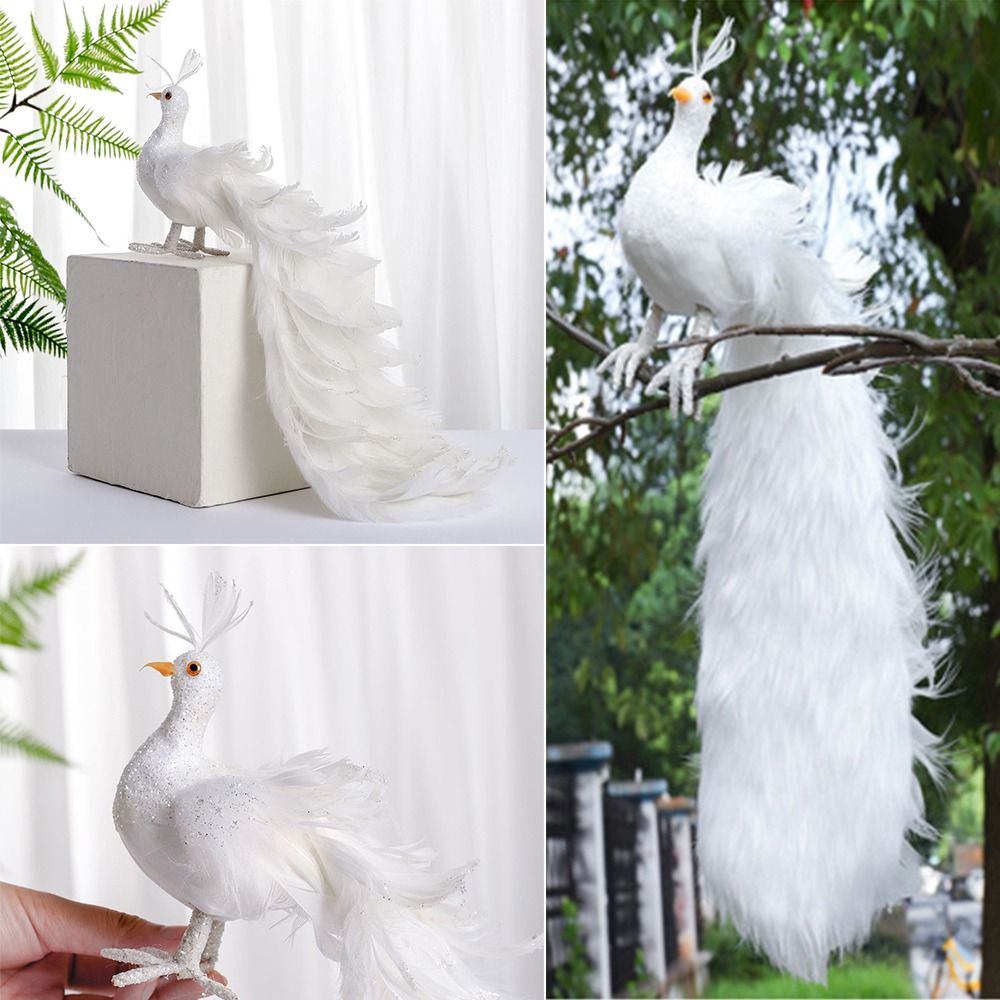 Simulation White Peacock Beaut - Pendant Lighting Christmas Decor 리뷰 및 가격