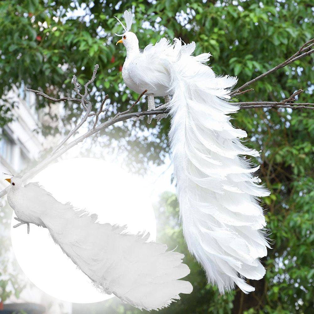 Simulation White Peacock Beaut - Pendant Lighting Christmas Decor 리뷰 및 가격