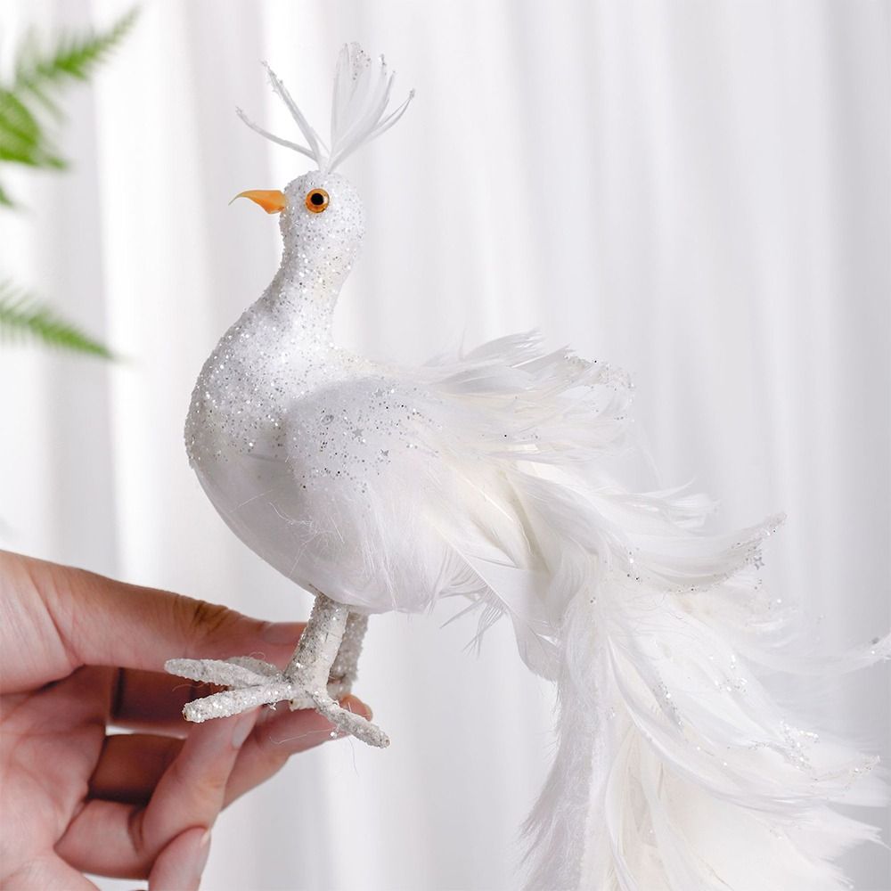 Simulation White Peacock Beaut - Pendant Lighting Christmas Decor 리뷰 및 가격