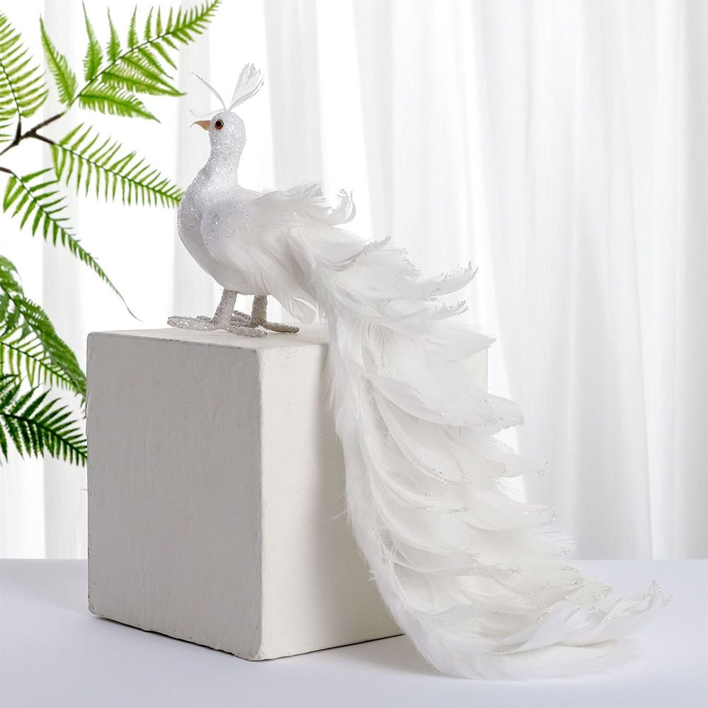 Simulation White Peacock Beaut - Pendant Lighting Christmas Decor 리뷰 및 가격