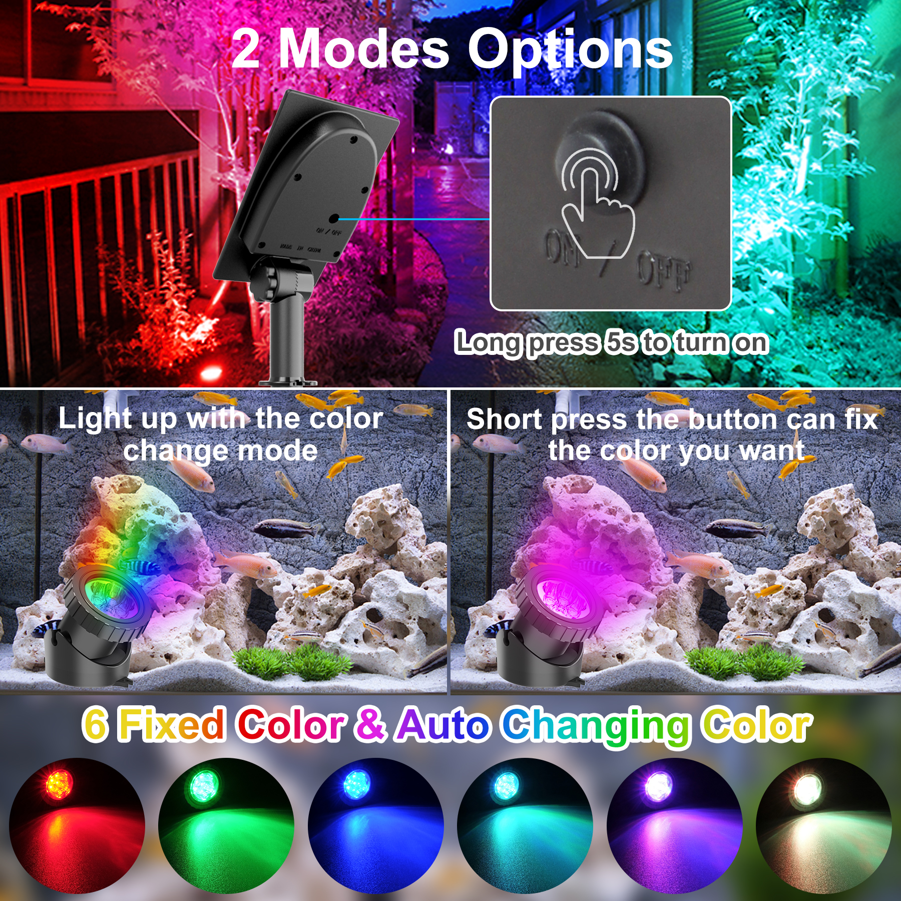 2/4/3/5 RGB Solar Light Outdoo - Lighting Decor Sunrise 리뷰 및 가격