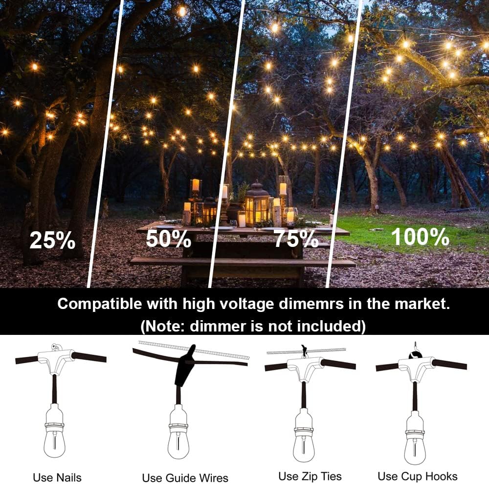 100FT Outdoor String Lights, 3 - String Light Outdoor 리뷰 및 가격