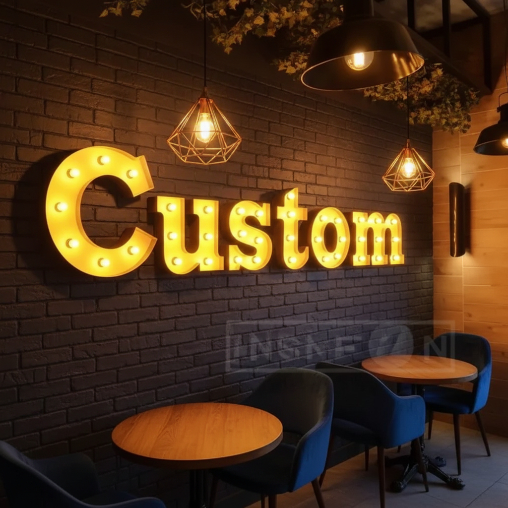 Custom Bulb Letters Metal Ligh - Light Up Letters Marquee 리뷰 및 가격
