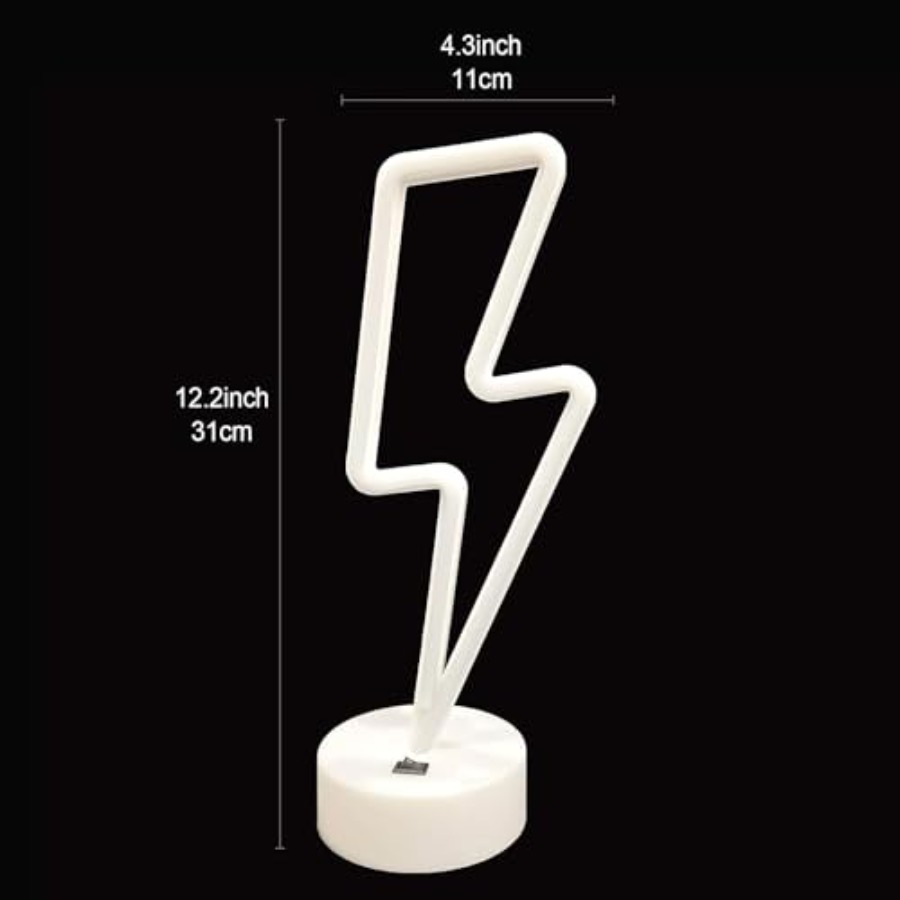 Lightning Bolt Neon Sign With  - Lighting Table Decor 리뷰 및 가격