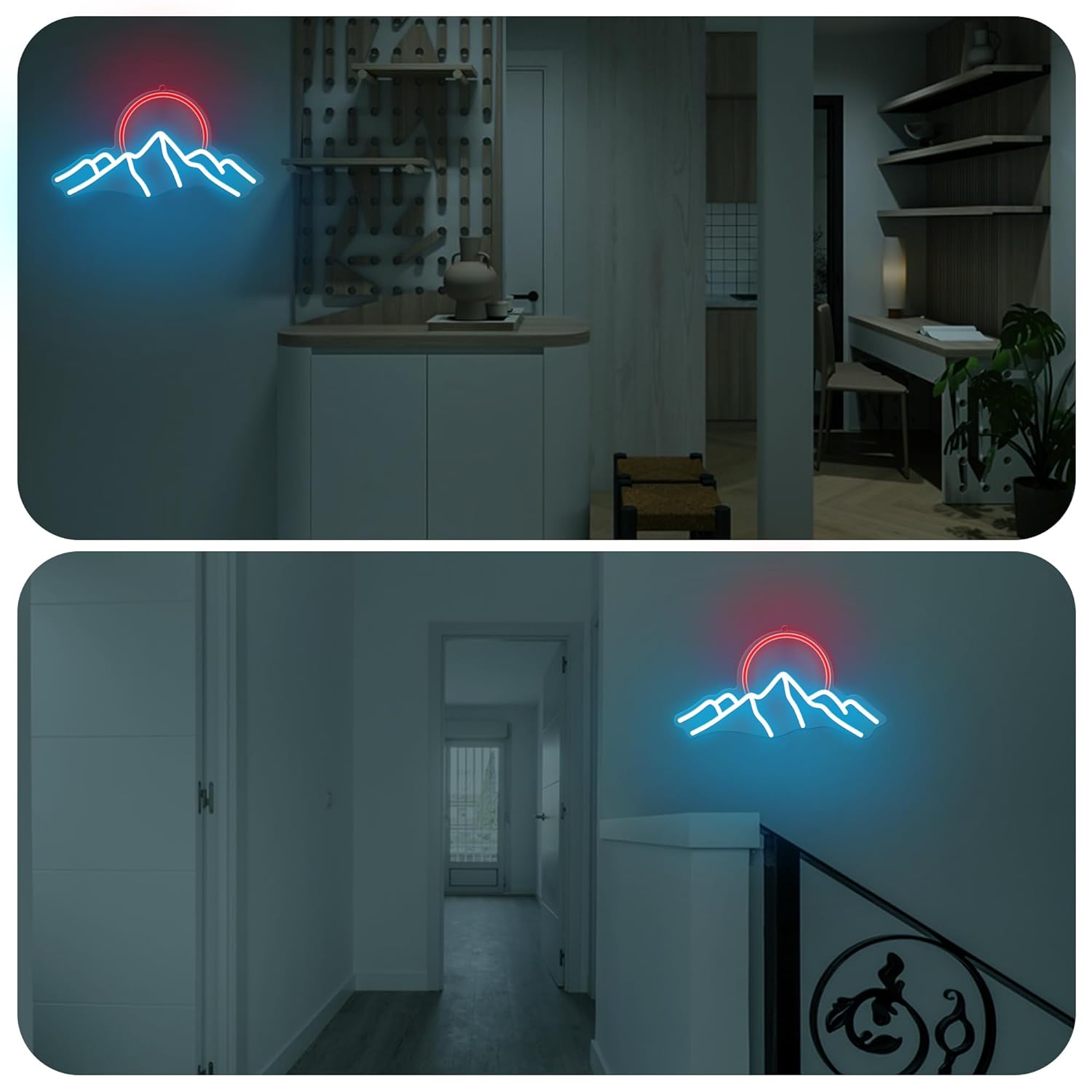 Ice Mountain Neon Sign Sunrise - Lighting Decor Sunrise 리뷰 및 가격